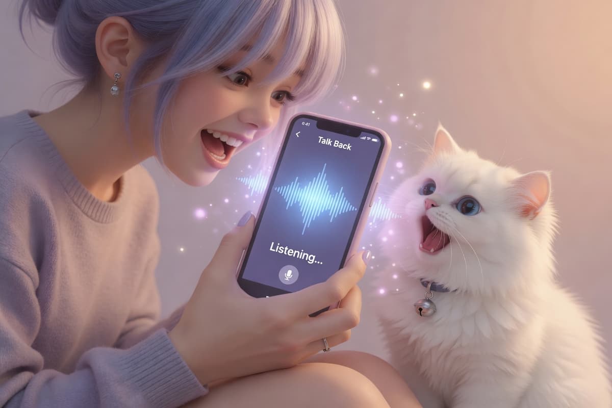 Talking back to a cat using the CatsGPT app